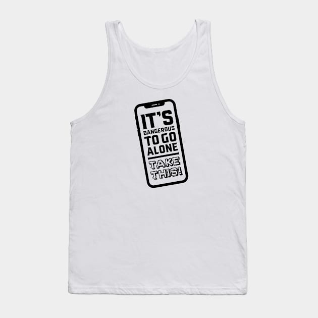 It's dangerous to go alone... take this phone: Light Tank Top by Vincent Garguilo